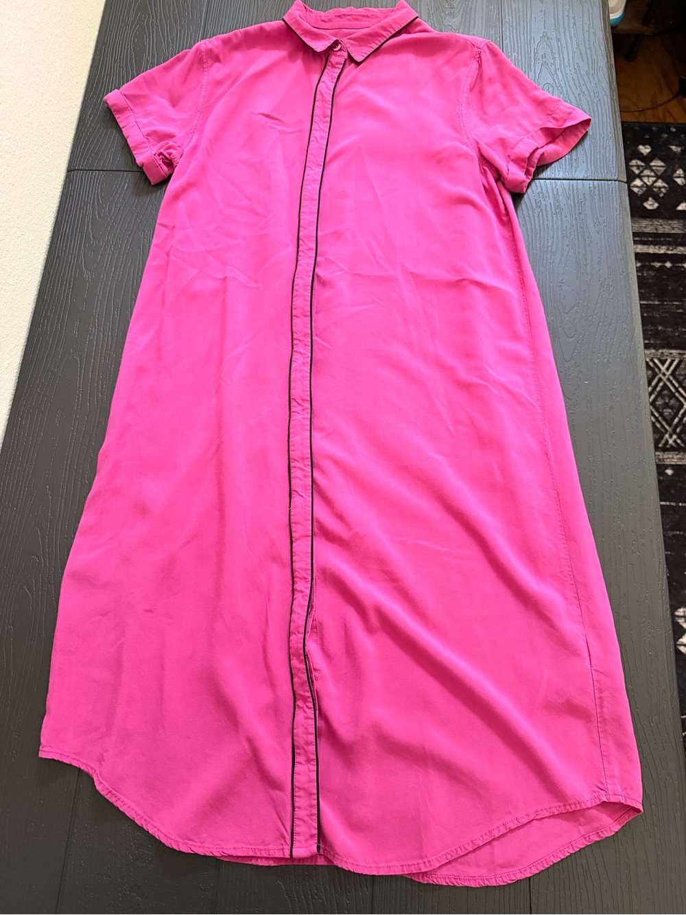 Wildfang Pink dress with Black Trim